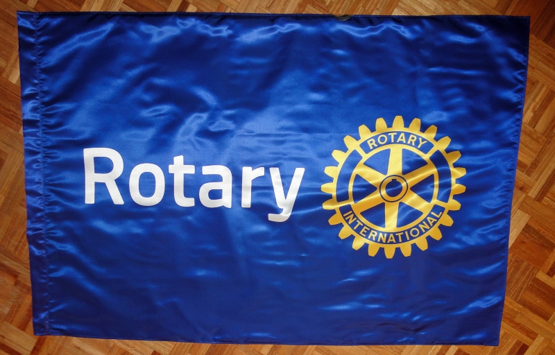 Producto Bandera de interior azul logo nuevo Rotary
